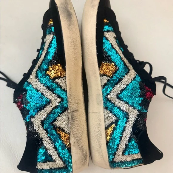 Golden goose GGDB super star full paillette black and blue glitters sneakers - Picture 14 of 14